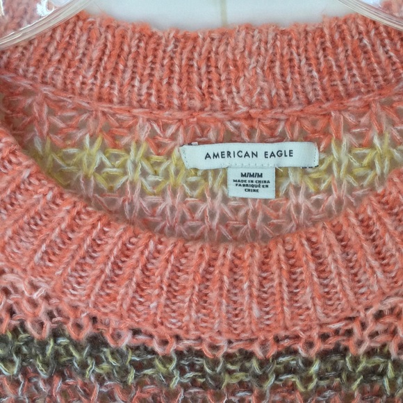 American Eagle Outfitters Oversized Drop Shoulder Crew Neck Sweater Medium - Picture 2 of 4